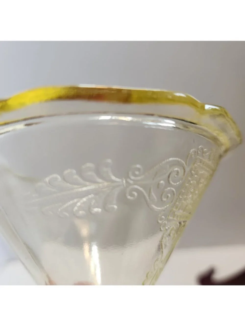 Hazel Atlas Glass Roxana Yellow Low Footed Sherbet Dish Depression Glass 1930's